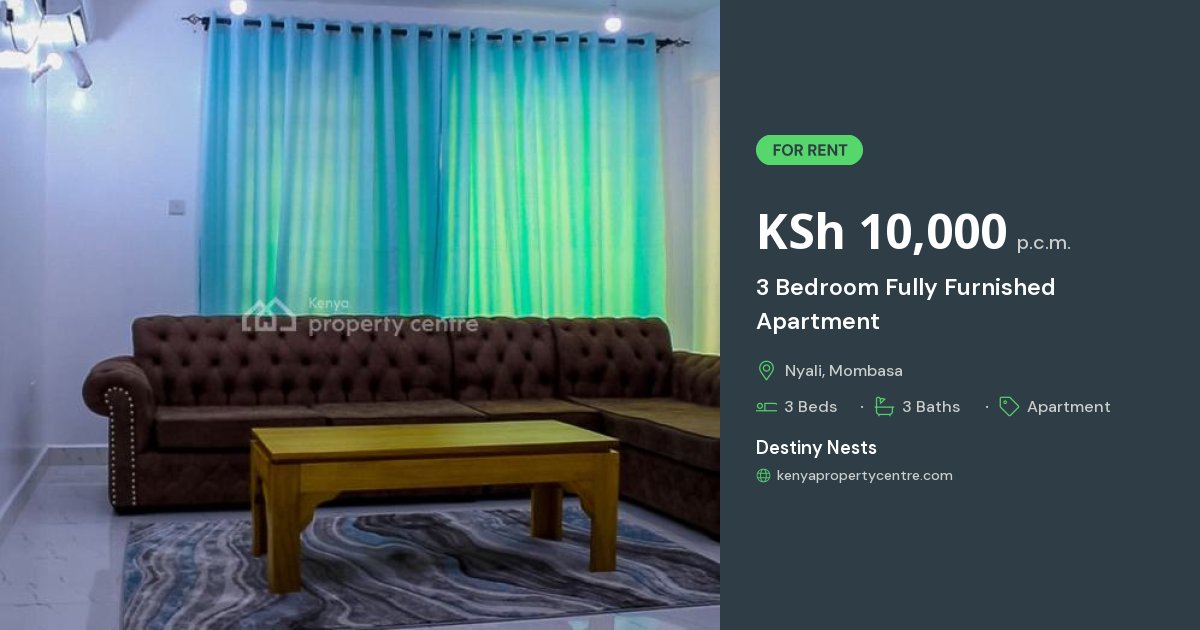 Short Let: 3 Bedroom Fully Furnished Apartment, Nyali, Mombasa | 3 Beds ...