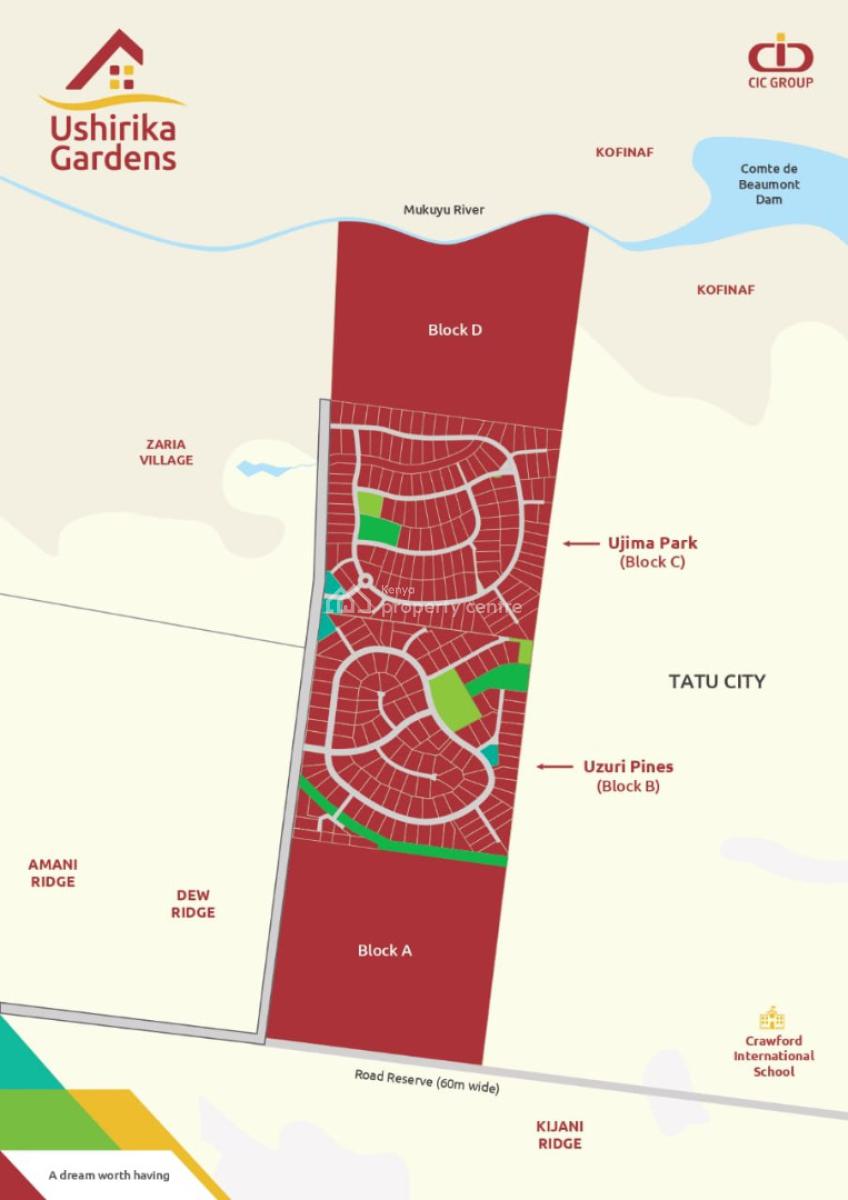 Fully Serviced 1/4 Acre Residential Plot, Tatu Area, Ruiru, Kiambu, Residential Land for Sale