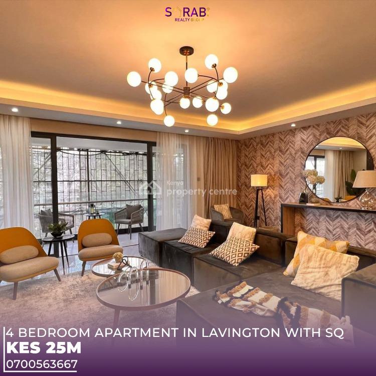 For Sale 4 Bedroom Apartment, Lavington, Nairobi 4 Beds, 5 Baths