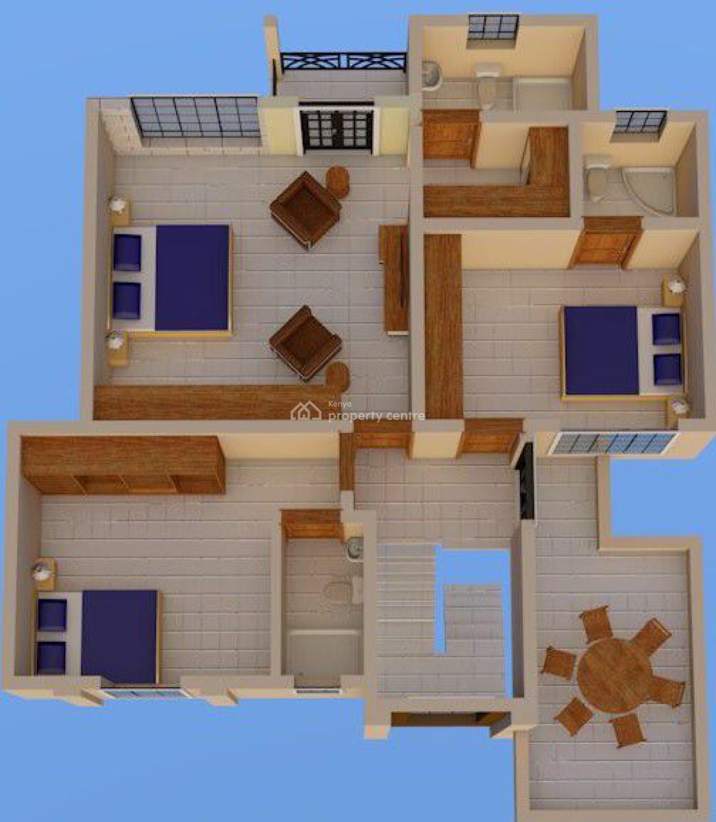 3 Bedroom Maisonettes with Sq/guest Room and Terrace 14.5m, Ngong, Ngong, Kajiado, Townhouse for Sale