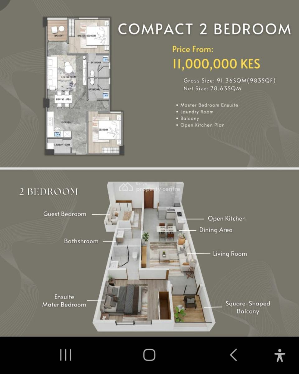 Three Bedroom  Plus Dsq Apartments, Brookside Grove, Westlands, Nairobi, Apartment for Sale