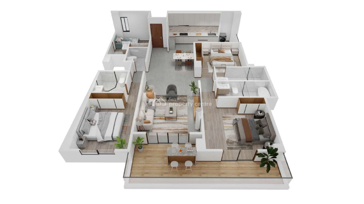 Stylish 1 Bedroom Apartments  -- Brookside, Westlands, Brookside, Westlands, Nairobi, Apartment for Sale