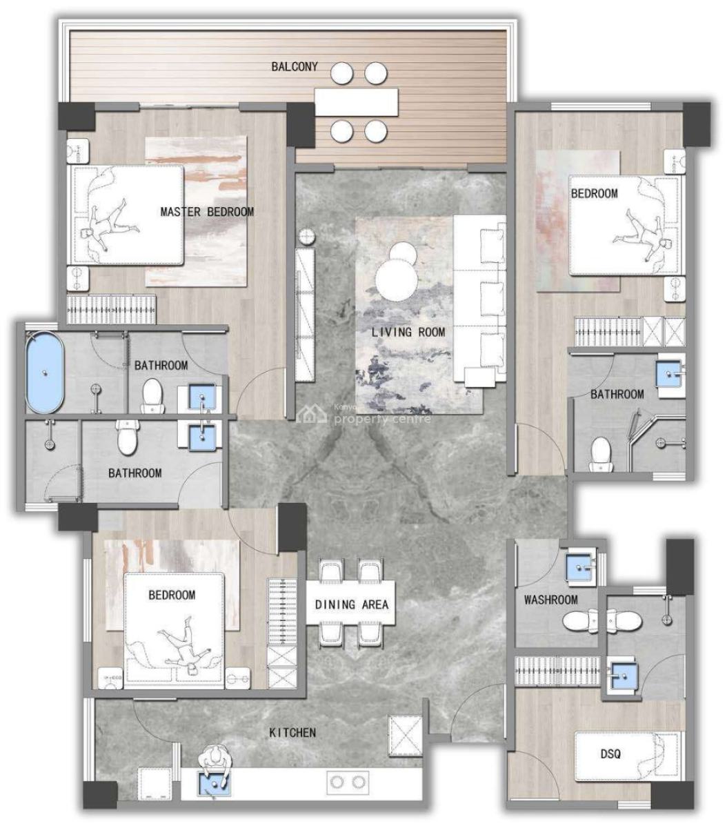 Stylish 1 Bedroom Apartments  -- Brookside, Westlands, Brookside, Westlands, Nairobi, Apartment for Sale