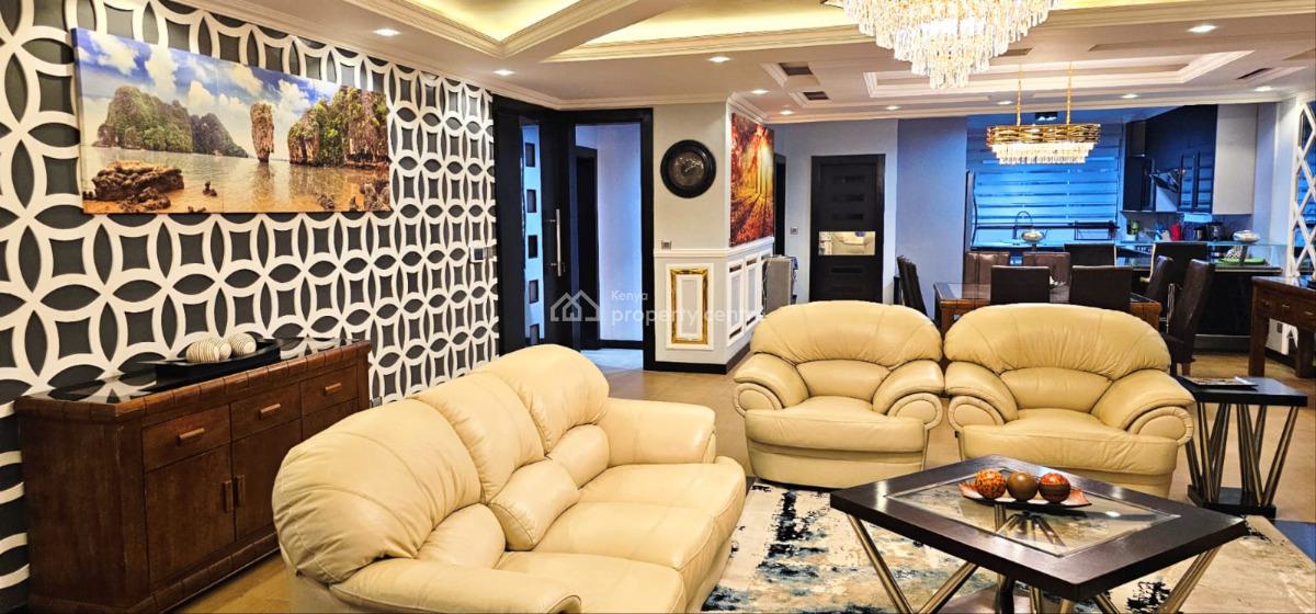 Fully Furnished 3-bedroom Apartment at Riverside Drive, Nairobi, Riverside Drive, Westlands, Nairobi, Apartment for Rent