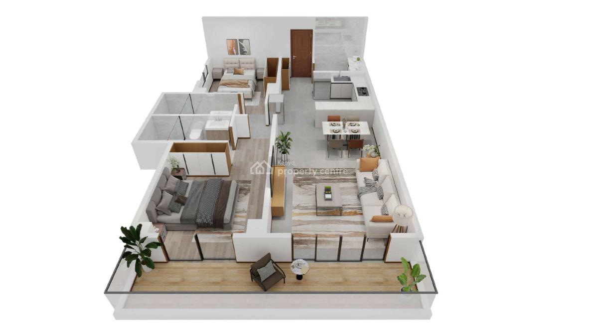 Stylish 2 Bedroom Apartment, Brookside, Westlands, Nairobi, Apartment for Sale