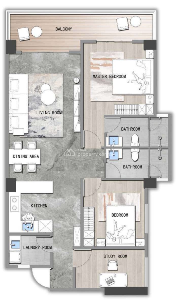 Stylish 2 Bedroom Apartment, Brookside, Westlands, Nairobi, Apartment for Sale