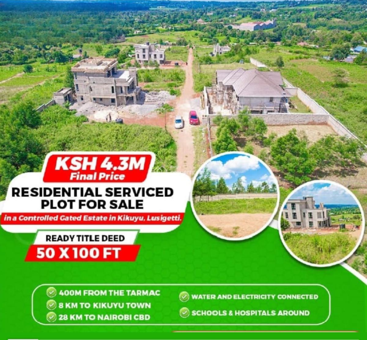 Serviced Gated Community Plot Avaialble in Kikuyu!, Rosegate 3 Estate, Lussingetti, Kikuyu, Kiambu, Residential Land for Sale