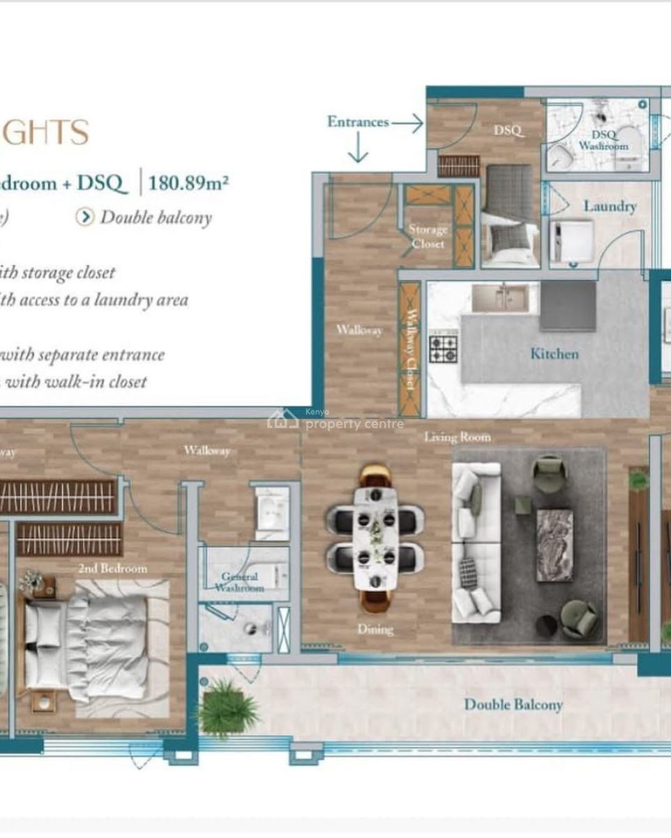 Luxurious 2 Bedroom Plus Dsq Apartment in Westlands, Westlands, Westlands, Nairobi, Apartment for Sale