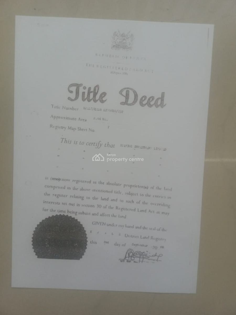 2.44 Ha. Beach Property in Diani Beach Ready Title 65m, Ukunda Diani, Ukunda, Kwale, Mixed-use Land for Sale