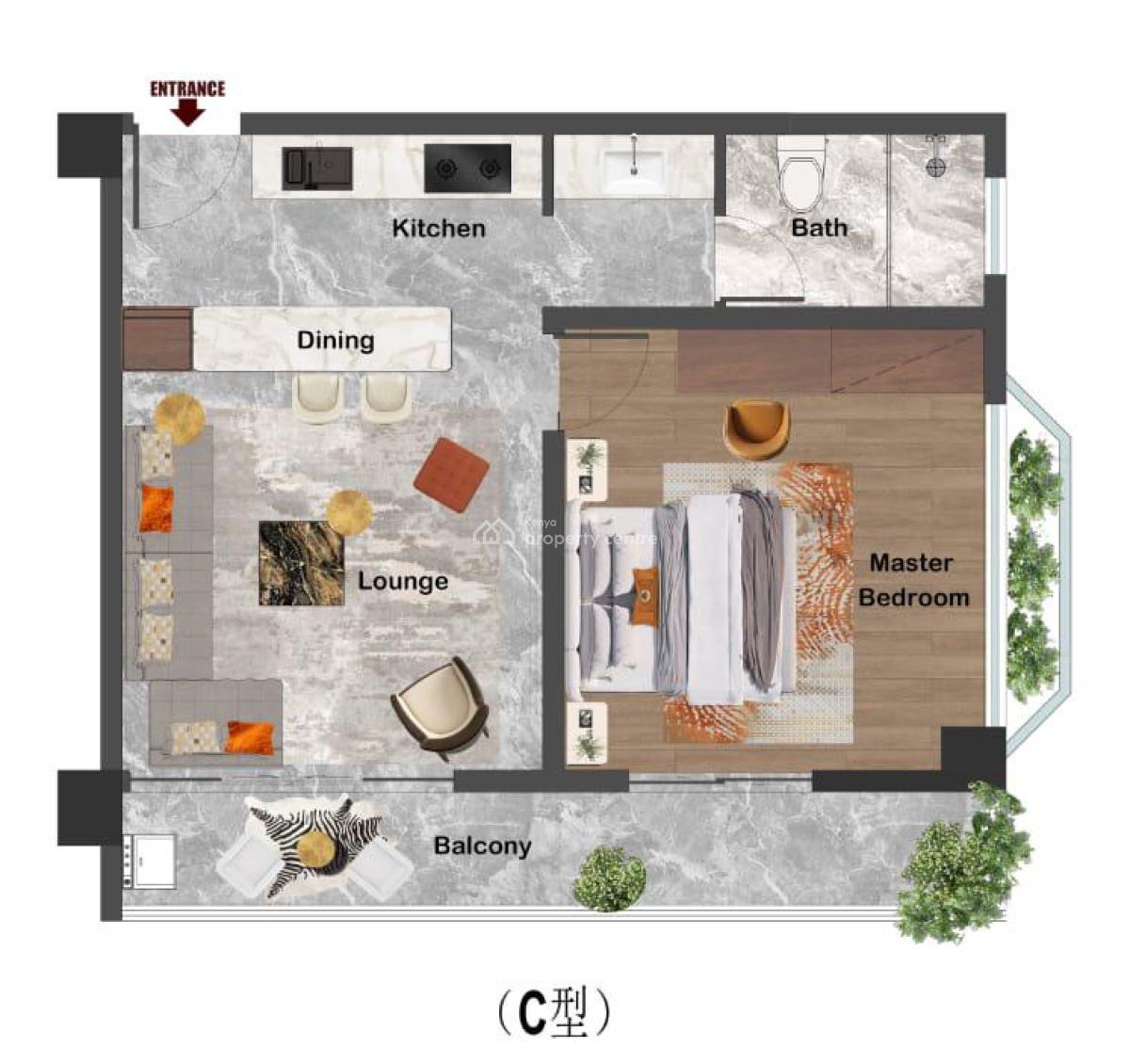 1 Bedroom Apartment in Brookside, Nairobi, Brookside, Westlands, Nairobi, Apartment for Sale