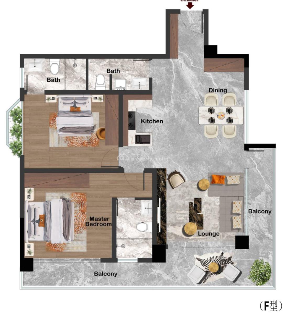 1 Bedroom Apartment in Brookside, Nairobi, Brookside, Westlands, Nairobi, Apartment for Sale