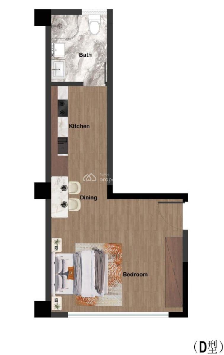 1 Bedroom Apartment in Brookside, Nairobi, Brookside, Westlands, Nairobi, Apartment for Sale