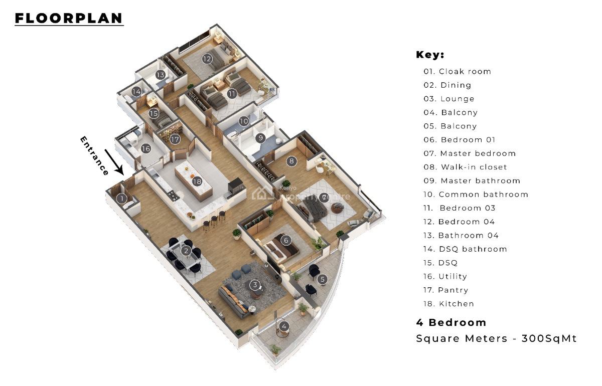 Urbansky Luxury 4 Bedrooms with Modern Finishing., Kileleshwa, Kileleshwa, Nairobi, Apartment for Sale