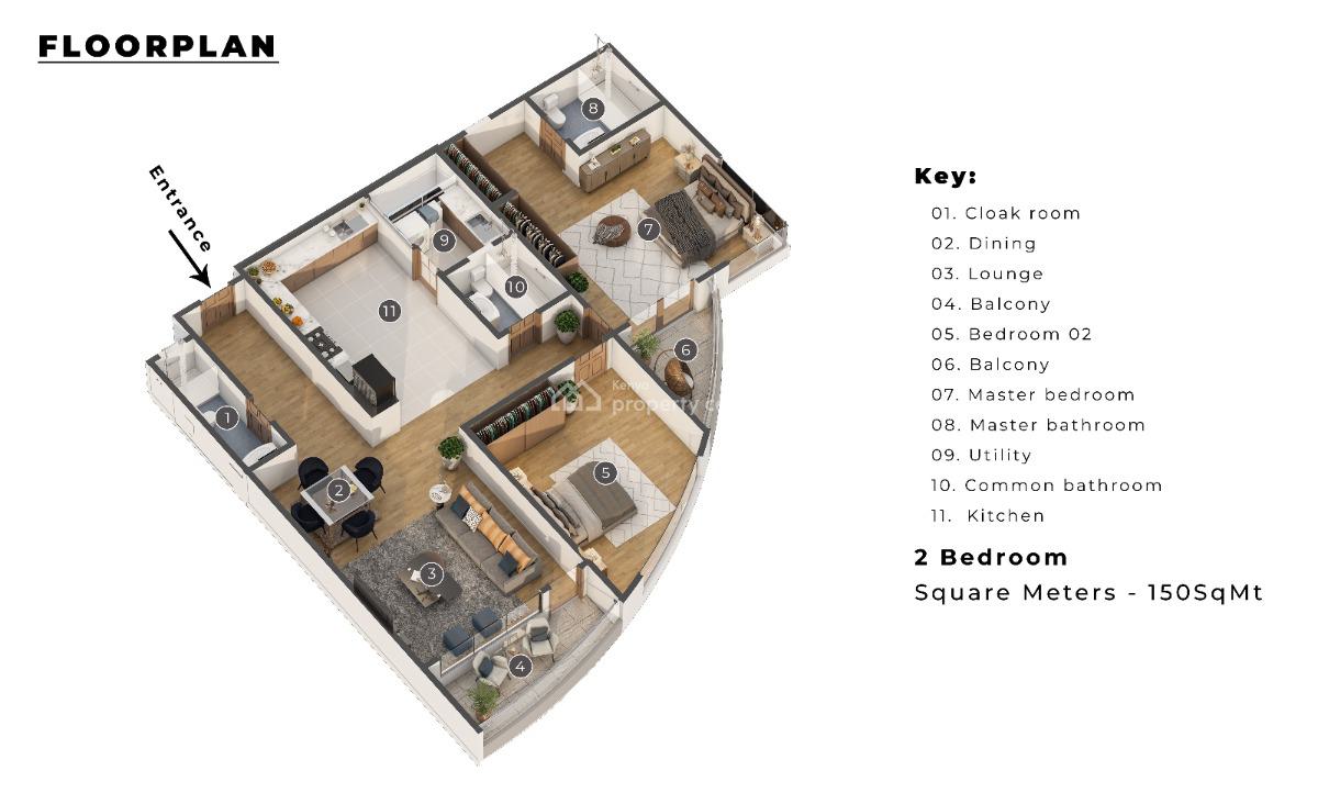 Urbansky Luxury 4 Bedrooms with Modern Finishing., Kileleshwa, Kileleshwa, Nairobi, Apartment for Sale
