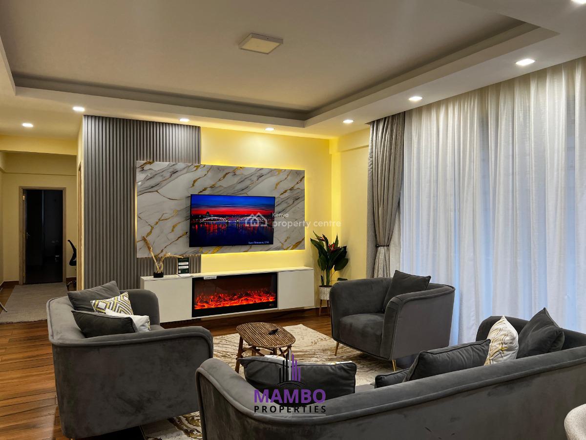 Modern 2 Bedroom Furnished and Serviced Apartment., Near Arboretum Forest., Kileleshwa, Nairobi, Apartment for Rent