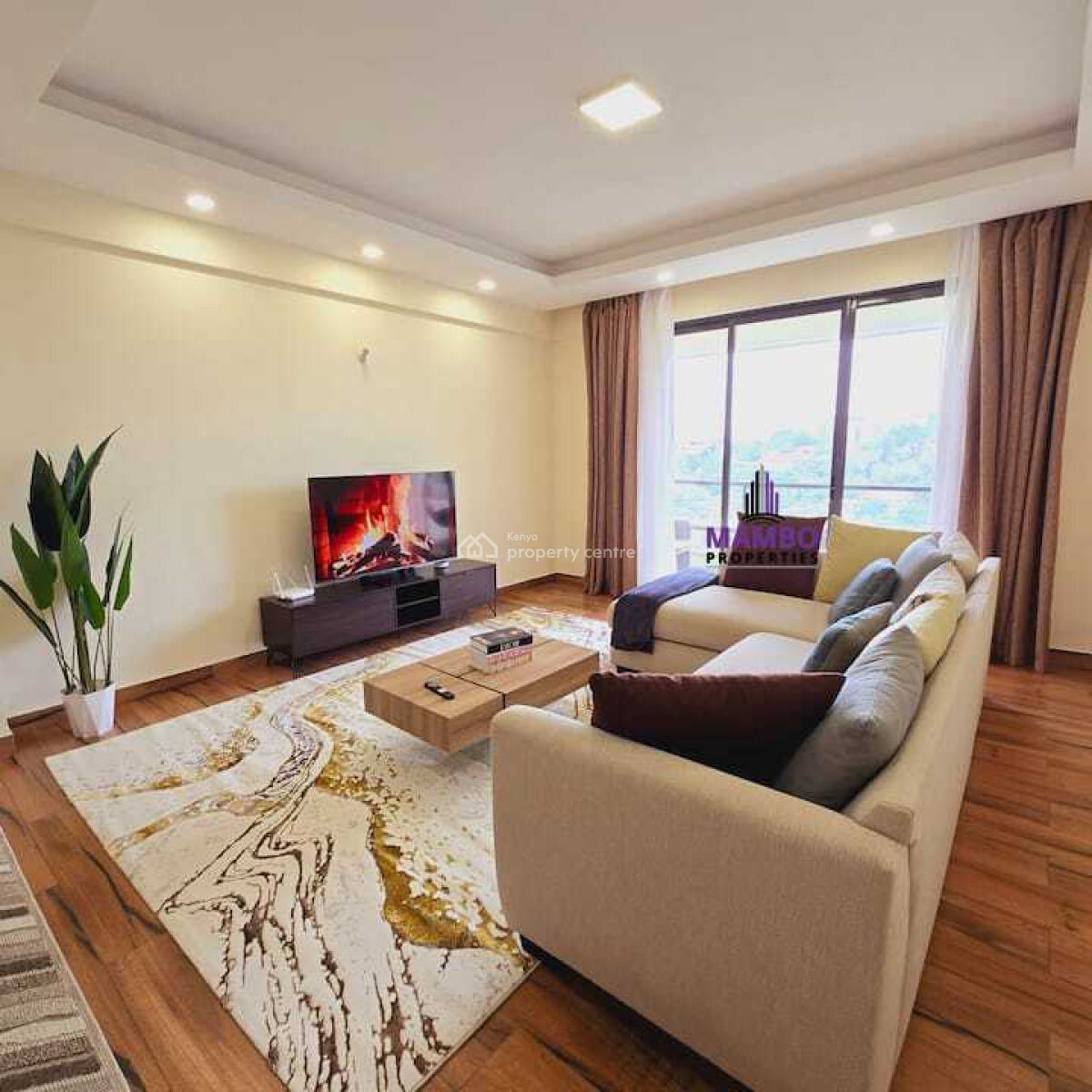 Modern 2 Bedroom Furnished and Serviced Apartment ., Near Arboretum Forest., Kileleshwa, Nairobi, Apartment for Rent