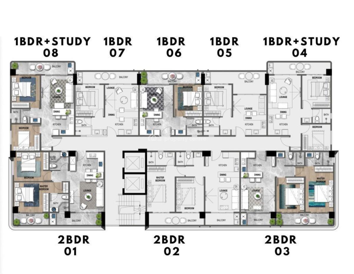 Sky Valley Residences  1 & 2 Bedroom Apartments  in Westlands, Westlands, Westlands, Nairobi, Apartment for Sale