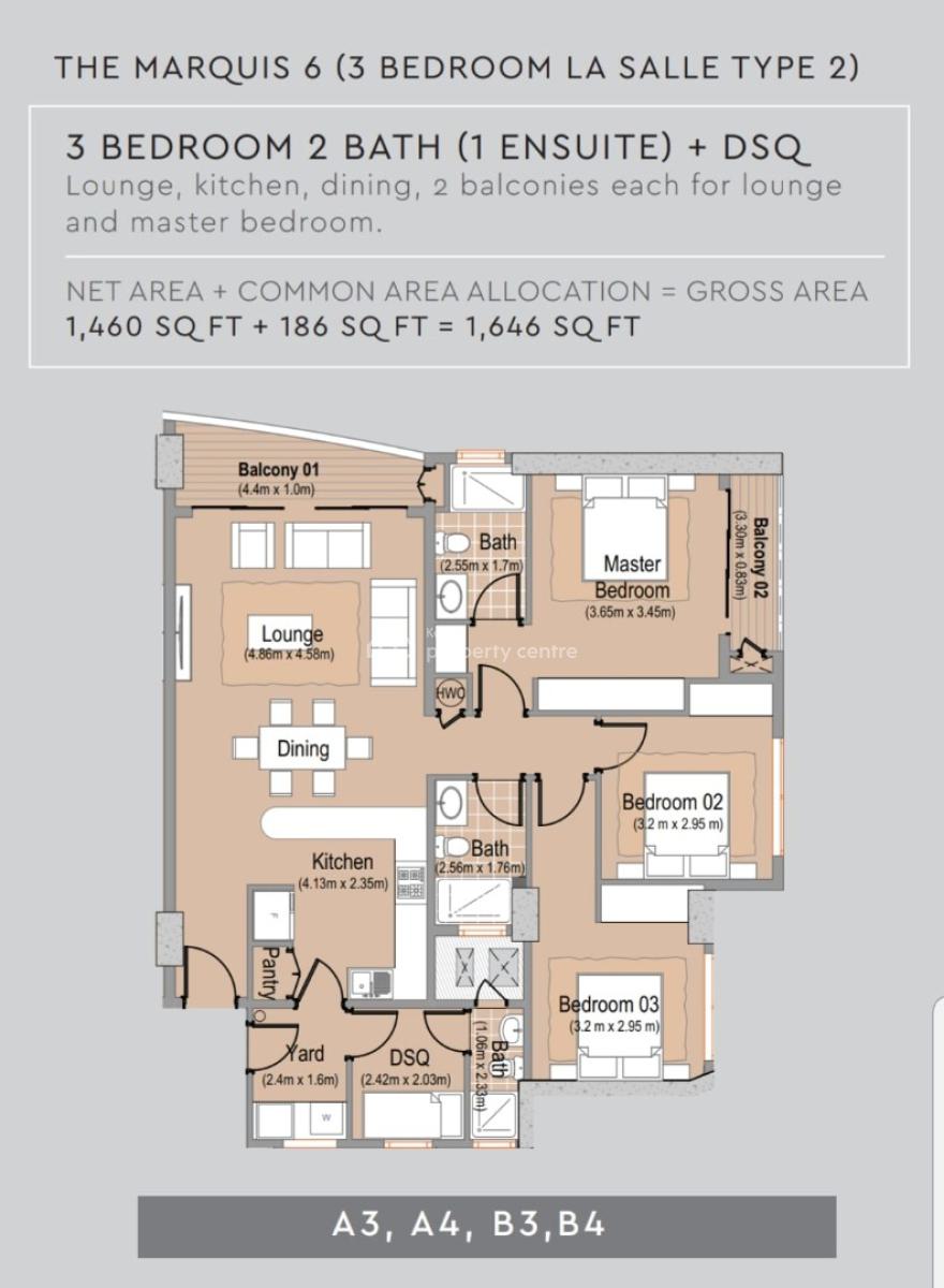 Exquisite 4bedroom All Ensuite Duplex Apartment Plus Dsq in Kileleshwa, Kileleshwa, Nairobi, Apartment for Sale