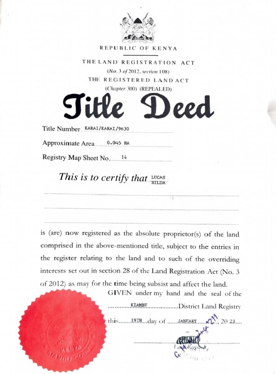 Verified 50 X 100 Ft Plot Available -- Title Deed Ready  Kes 4m, Beverly Gardens Estate, Jambu Tv, Gikambura, Kikuyu, Kiambu, Residential Land for Sale
