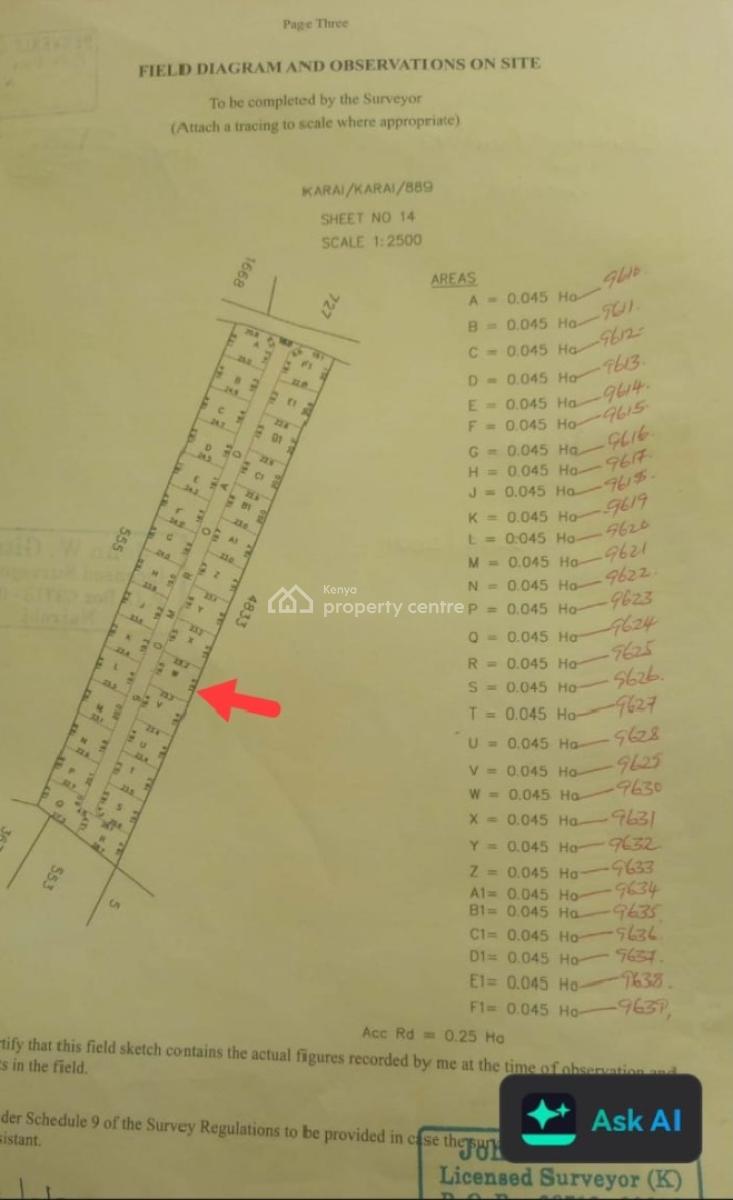 Verified 50 X 100 Ft Plot Available -- Title Deed Ready  Kes 4m, Beverly Gardens Estate, Jambu Tv, Gikambura, Kikuyu, Kiambu, Residential Land for Sale