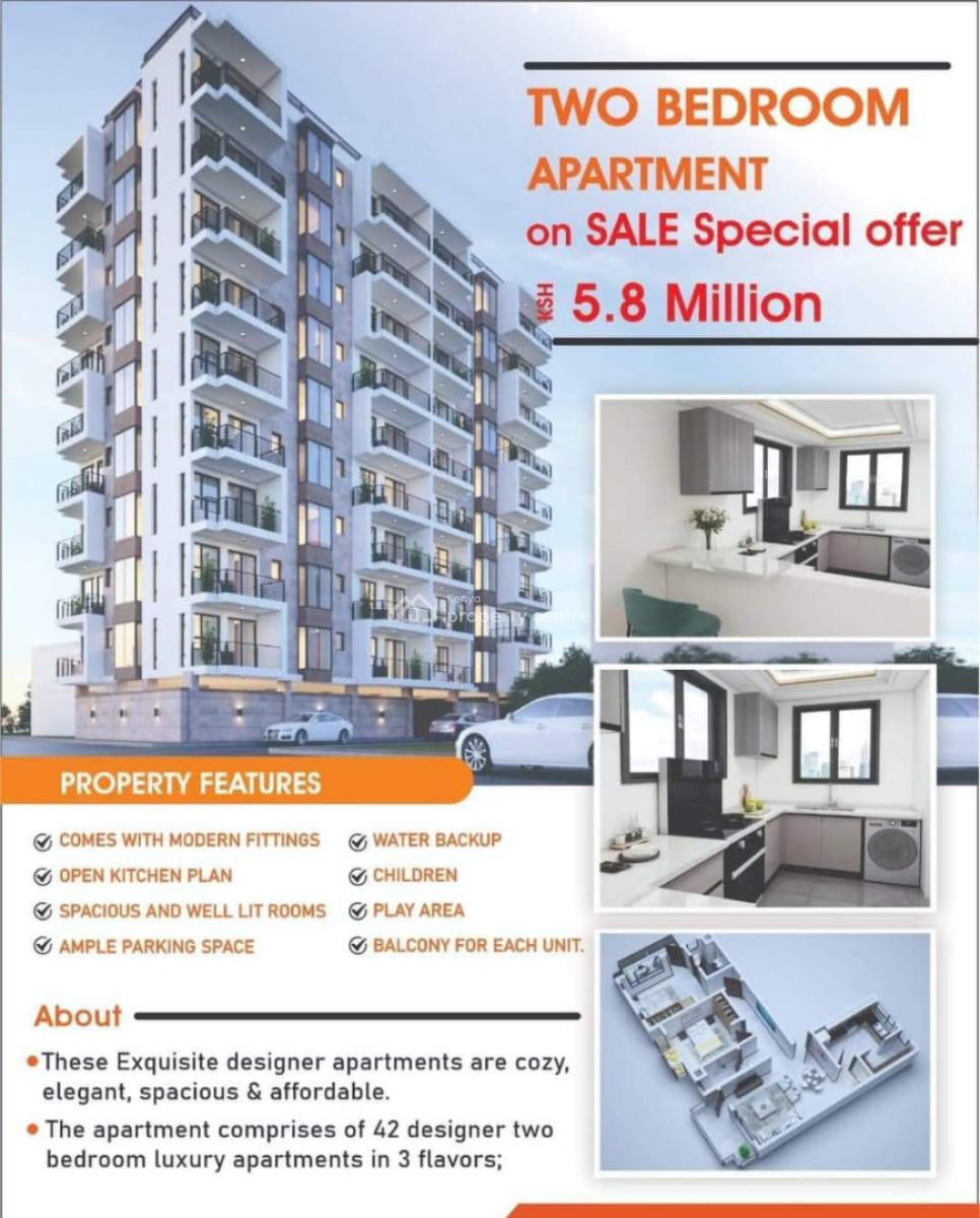 Luxurious 2 Bedroom Apartments, Kamakis, Ruiru, Kiambu, Apartment for Sale