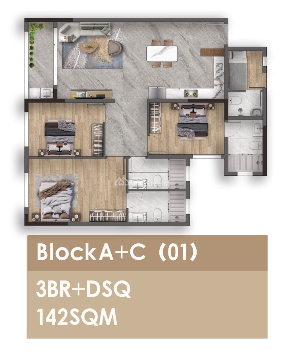 1, 2 & 3 Bedroom Apartment with Dsq in Kilimani, Kilimani, Nairobi, Apartment for Sale
