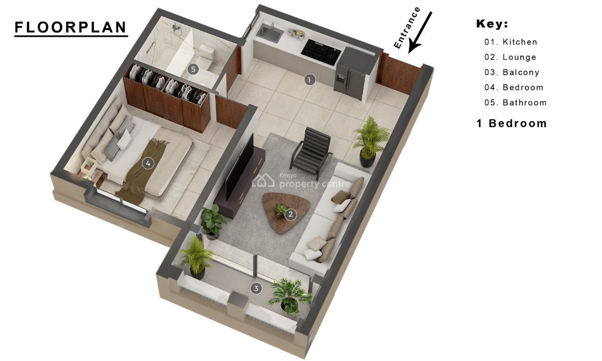 Seaview 1 Bedroom, Mtwapa, Kilifi, Apartment for Sale