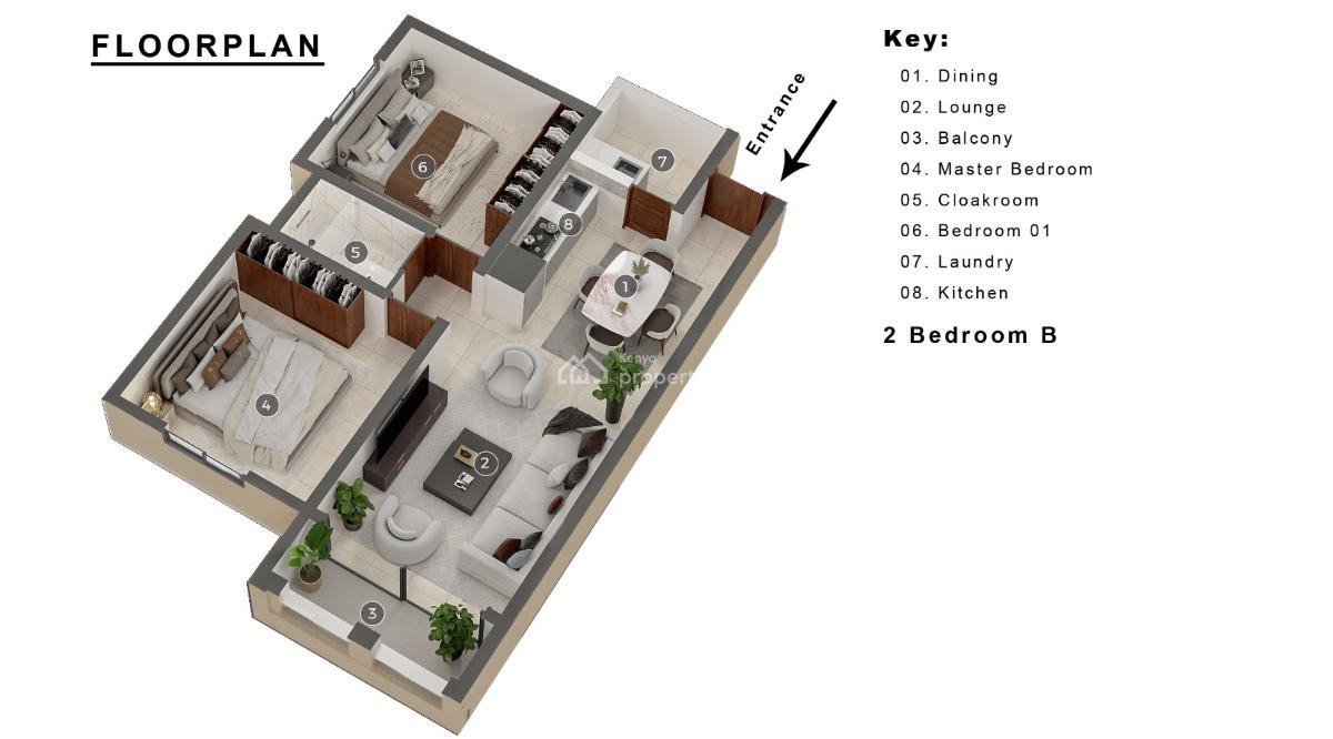 2 Bedroom with Seaview, Mtwapa, Kilifi, Apartment for Sale