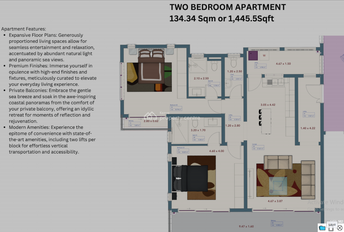 Luxury 3 Bedroom with Seaview, Nyali, Mombasa, Apartment for Sale