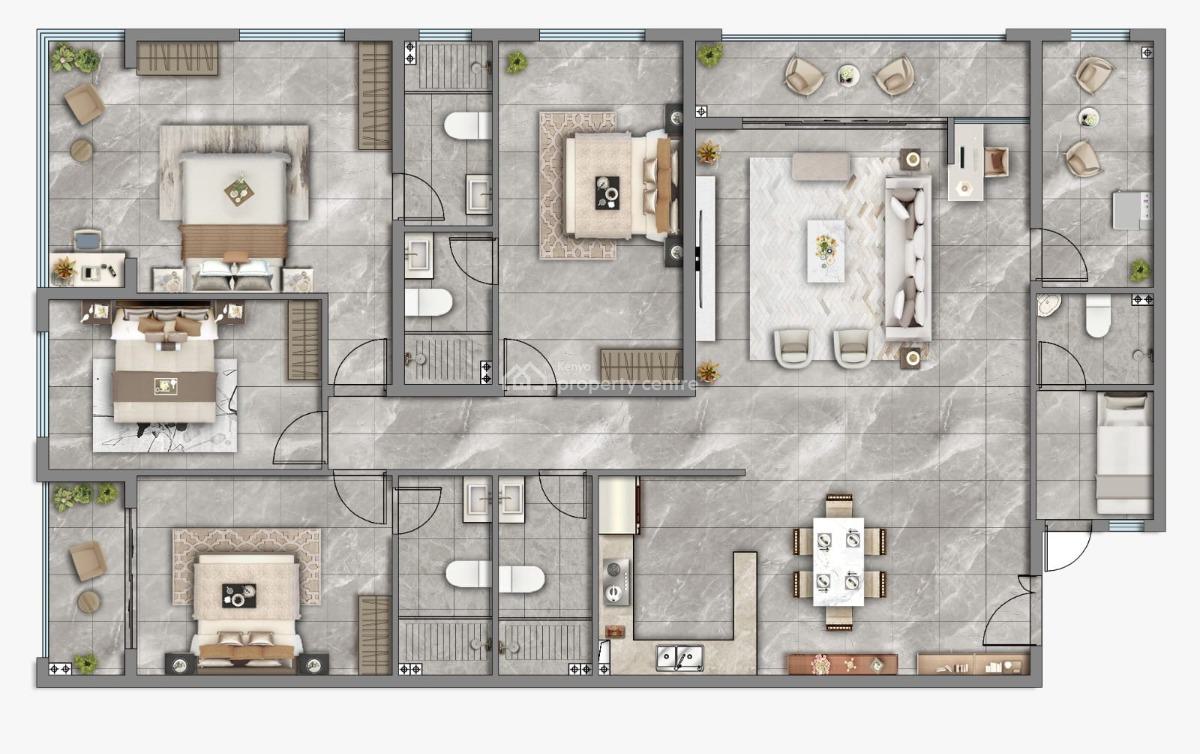 Ongoing Project 4 Bedroom Ensuite Plus Dsq, Gatundu Road, Kileleshwa, Nairobi, Apartment for Sale