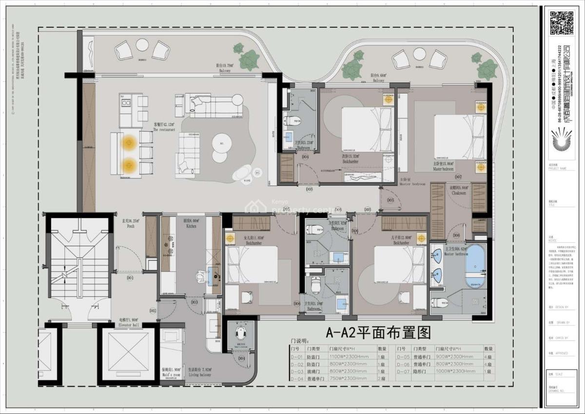 Epitome of Luxury: 4 Bedrooms + Dsq.  Only 2 Units per Floor, Westlands, Westlands, Nairobi, Apartment for Sale