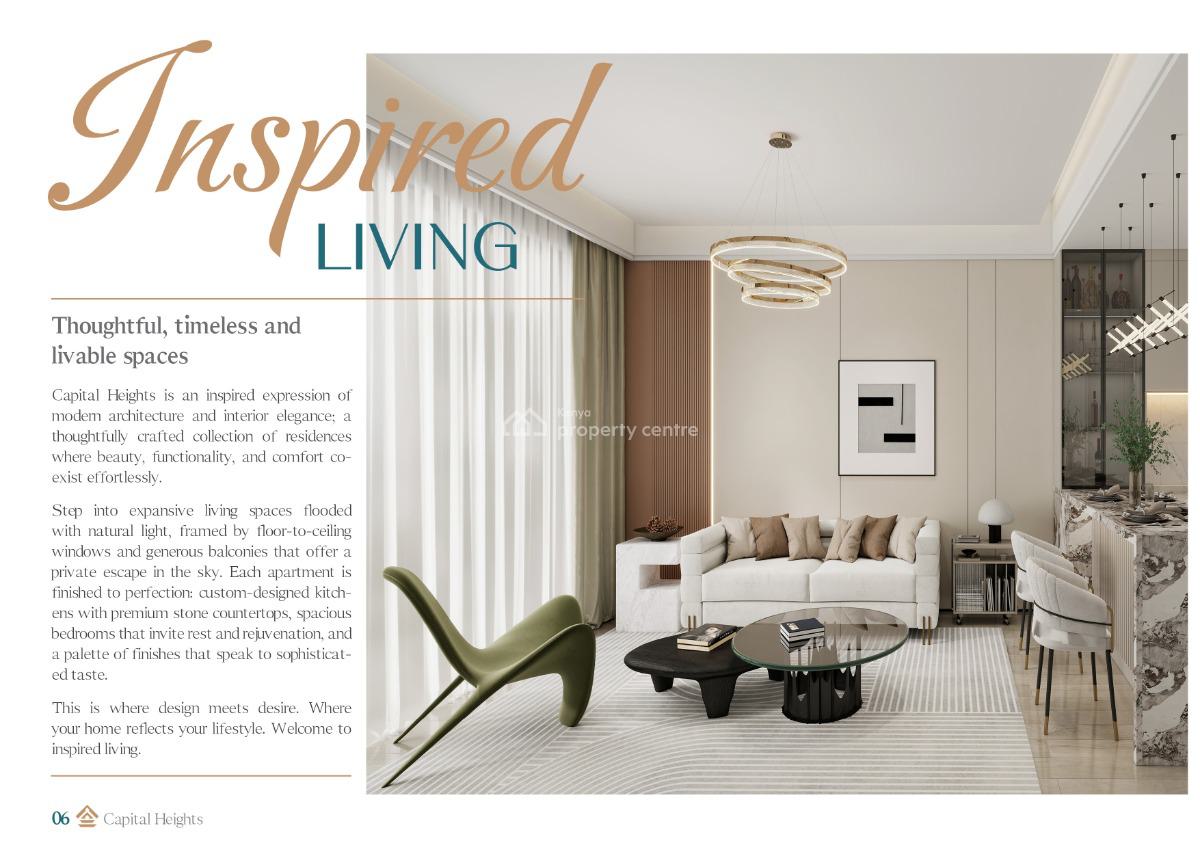Capital Heights 2 Bedroom + Dsq Apartment in Westlands, Nairobi, Westlands, Westlands, Nairobi, Apartment for Sale