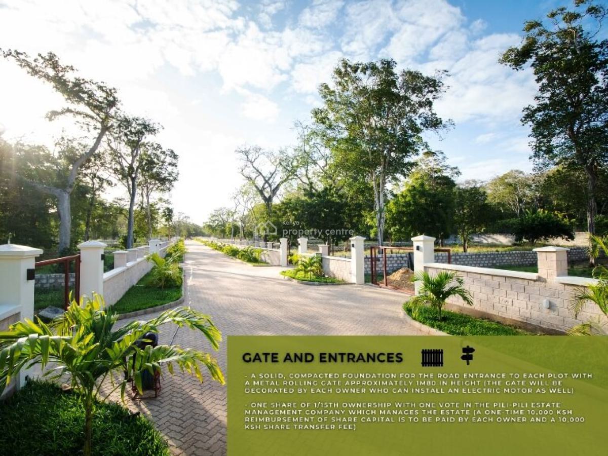 0.5-acre Serviced Residential Plot, Pili-pili Gated Estate, Diani, Gombato Bongwe, Kwale, Residential Land for Sale