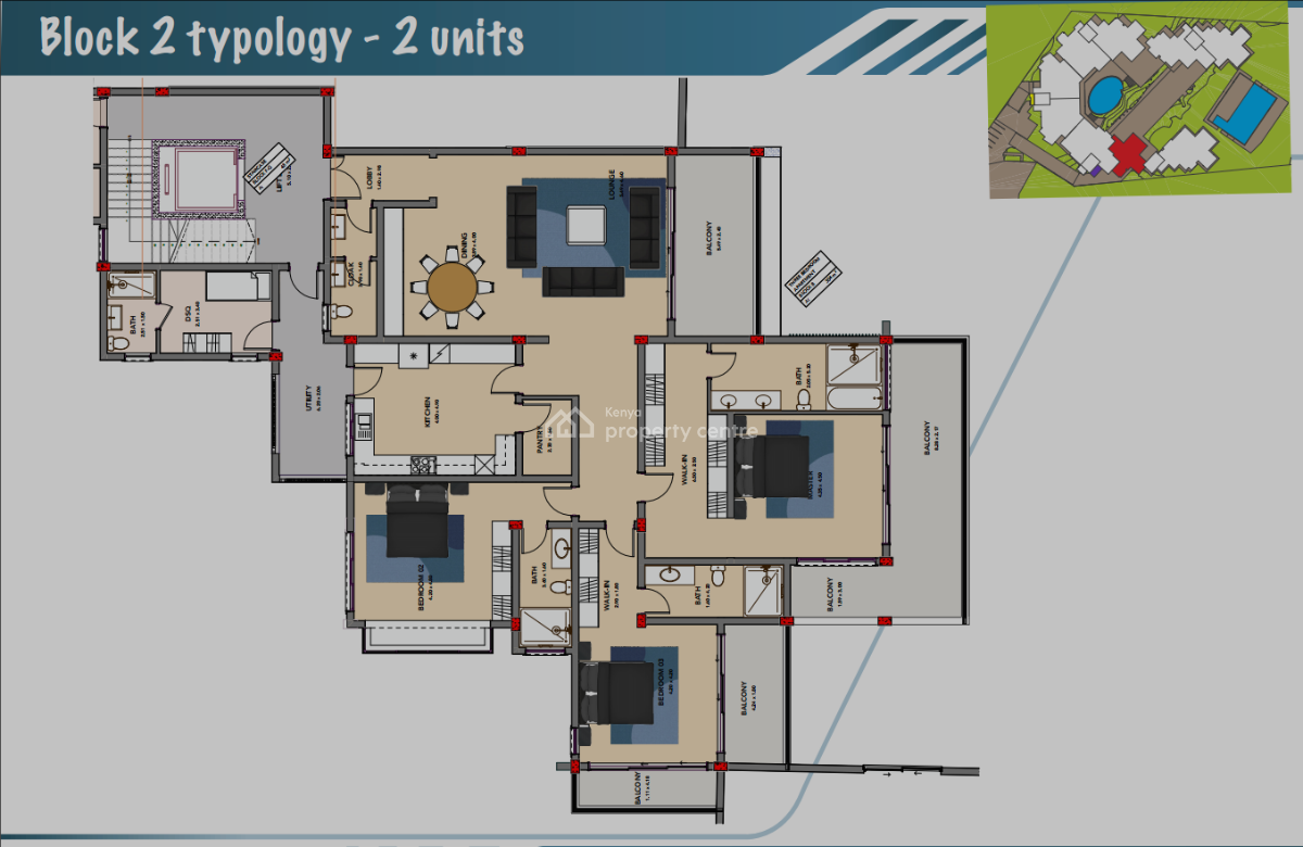 3 Bedroom All Ensuite  with Paranimic Seaviews with Dsq, Nyali, Nyali, Mombasa, Apartment for Sale