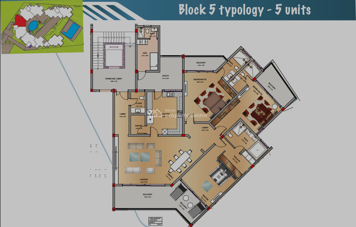 3 Bedroom All Ensuite  with Paranimic Seaviews with Dsq, Nyali, Nyali, Mombasa, Apartment for Sale