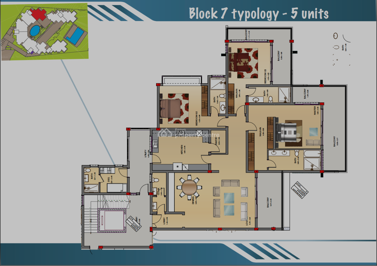 3 Bedroom All Ensuite  with Paranimic Seaviews with Dsq, Nyali, Nyali, Mombasa, Apartment for Sale