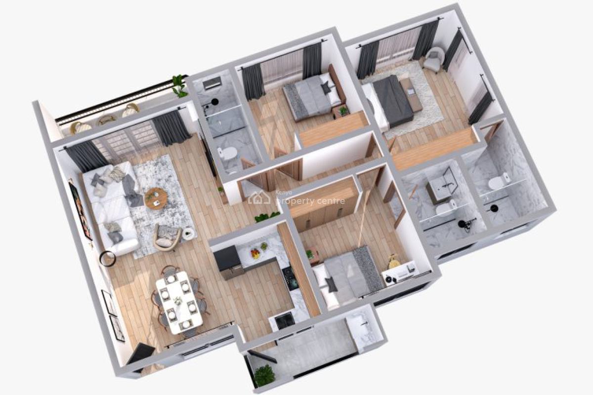 3 Bedrooms Apartment, Westernville Apartment Estate, Kikuyu Township, Kikuyu, Kiambu, Apartment for Sale