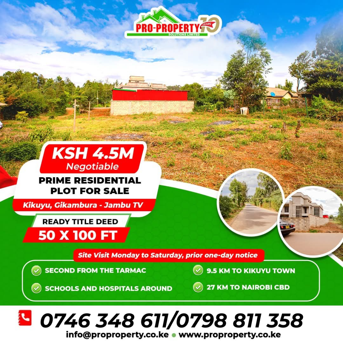 Prime Residential Plot, Gikambura, Jambu Tv, Kikuyu, Kiambu, Residential Land for Sale