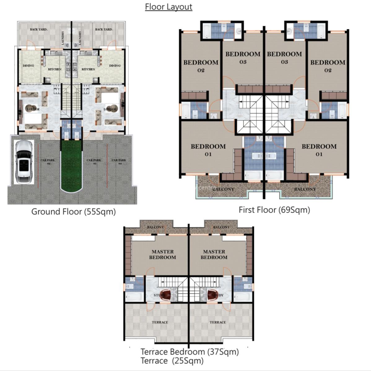 Beautiful 4bedroom Maisonette All Ensuite with Roof Terrace in Kikuyu., Kikuyu, Kiambu, House for Sale