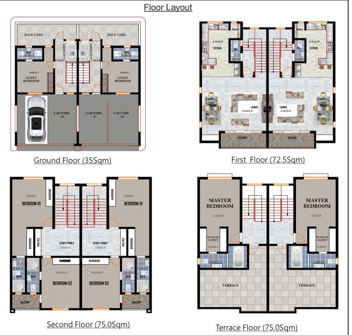 Modern 4 Bedroom Maisonette All Ensuite with Roof Terrace in Kikuyu., Kikuyu, Kiambu, House for Sale