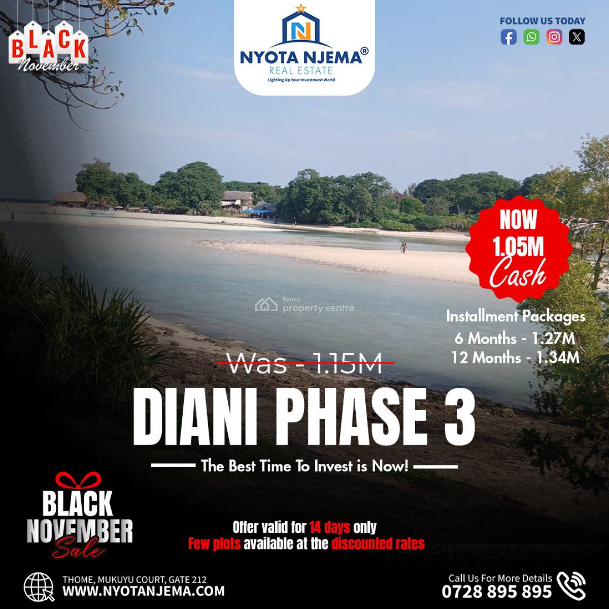 Serene and Prime Coastal Living Plots, Diani, Tiwi, Kwale, Mixed-use Land for Sale