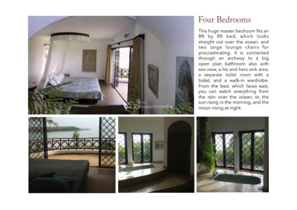 4 Bedrooms Villa Sitting on a 2.2 Acres Beach Property, Shanzu Mombasa, Shanzu, Mombasa, House for Sale