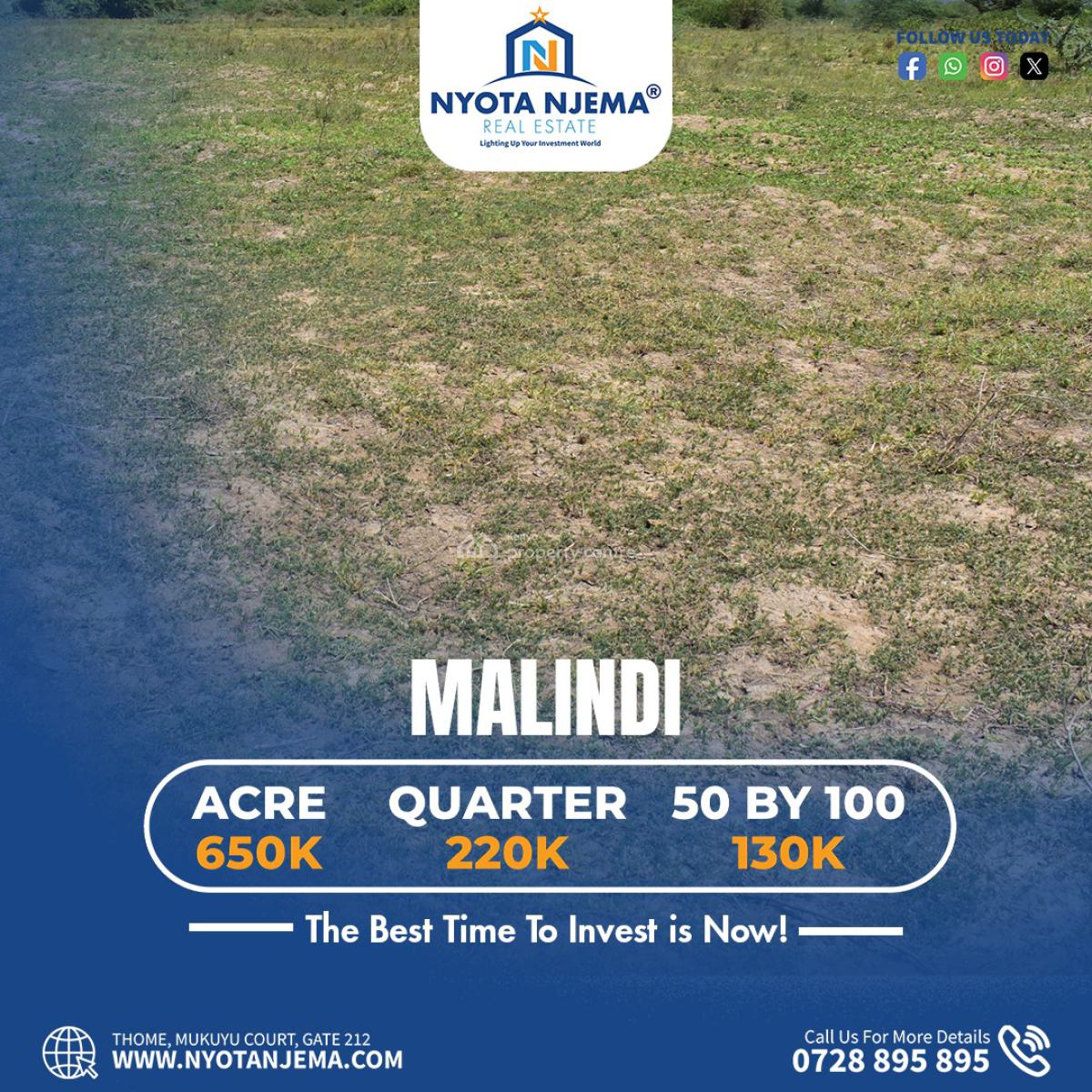 Prime Plots for Investments, Neema Gardens, Marereni, Malindi Town, Kilifi, Mixed-use Land for Sale