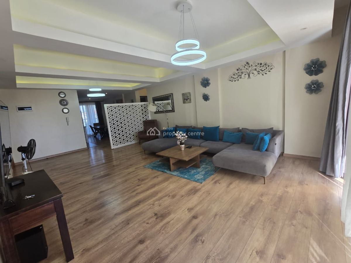 an Elegant Spacious Furnished and Serviced 3 Bedroom All Ensuite + Dsq, Kikambala Road, Kileleshwa, Nairobi, Apartment for Rent
