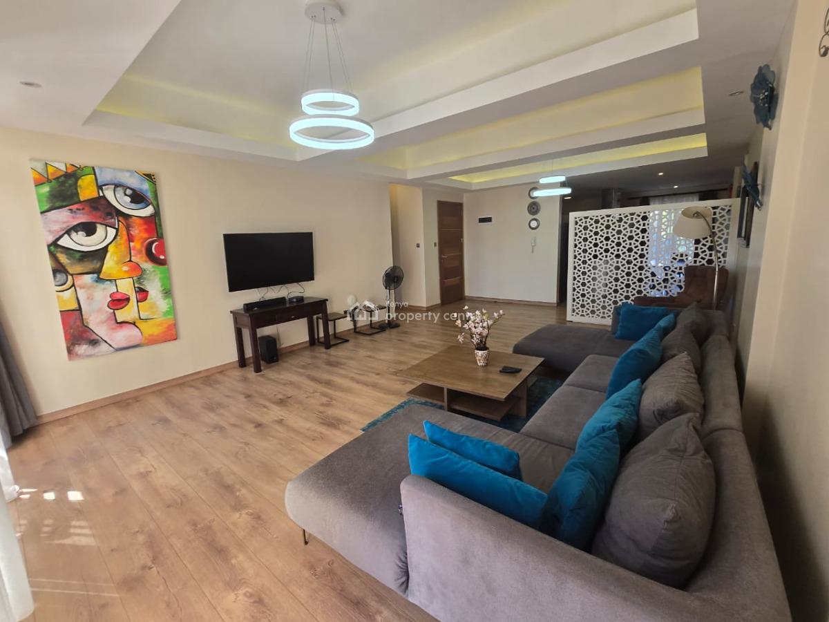 an Elegant Spacious Furnished and Serviced 3 Bedroom All Ensuite + Dsq, Kikambala Road, Kileleshwa, Nairobi, Apartment for Rent