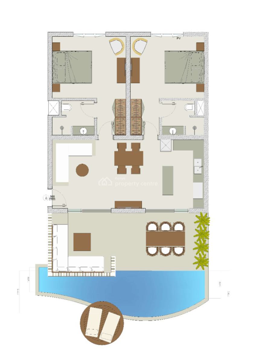 2 Bedroom Apartment in Watamu  Private Swimming Pool, Off Kanani Road, Watamu, Kilifi, Apartment for Sale