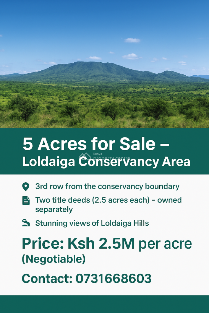 Land, Loldaiga Conservancy Area, Igwamiti, Laikipia, Mixed-use Land for Sale