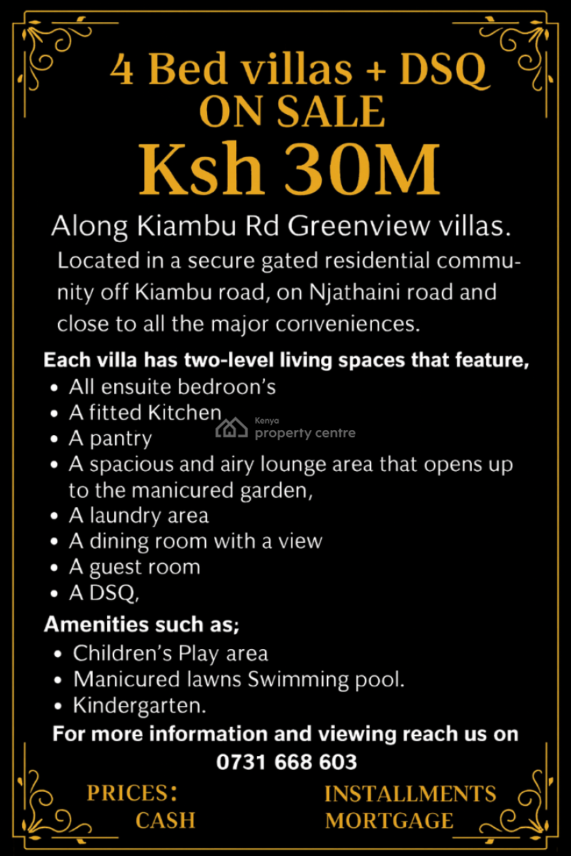 Townhouse, Greenview Villas, Kiambu Road, Township C, Kiambu, Townhouse for Sale