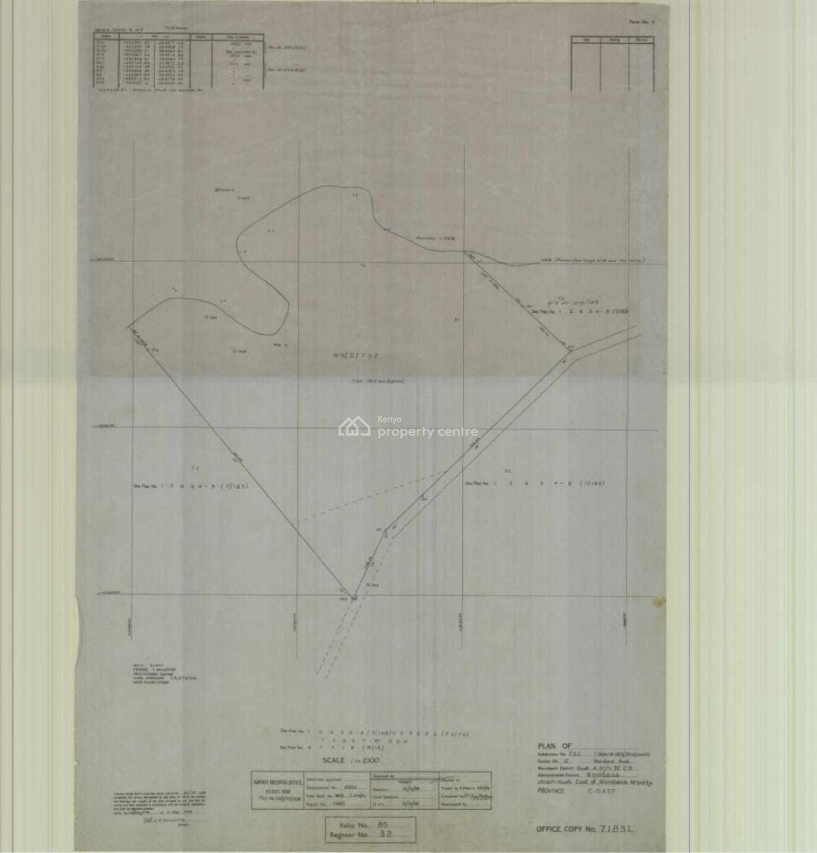 18 Acres Property in Mombasa - Shanzu Along The Mtwapa Creek Ideal for, Watamu, Watamu, Kilifi, Mixed-use Land for Sale