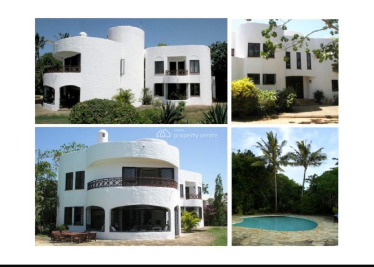 4 Bedrooms Villa Sitting on a 2.2 Acres Beach Property, Shanzu Mombasa, Shanzu, Mombasa, Townhouse for Sale